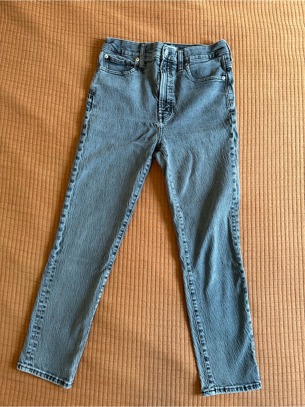Madewell Women's High-Rise Straight Jeans - Light Gray Denim